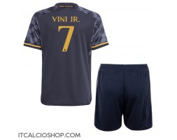 Real Madrid Vinicius Junior #7 Seconda Maglia Bambino 2023-24 Manica Corta (+ Pantaloni corti)